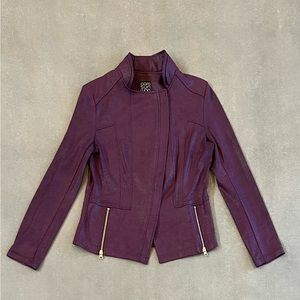 Clara Sunwoo - Liquid Leather™ Signature Jacket - Metallic Purple